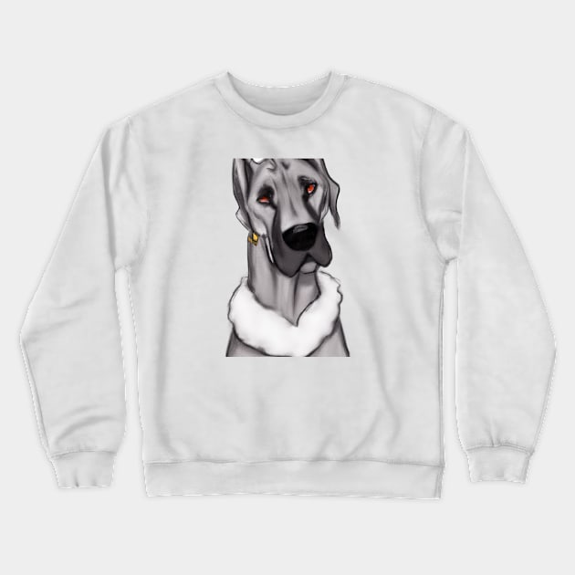 Cute Great Dane Drawing Crewneck Sweatshirt by Play Zoo